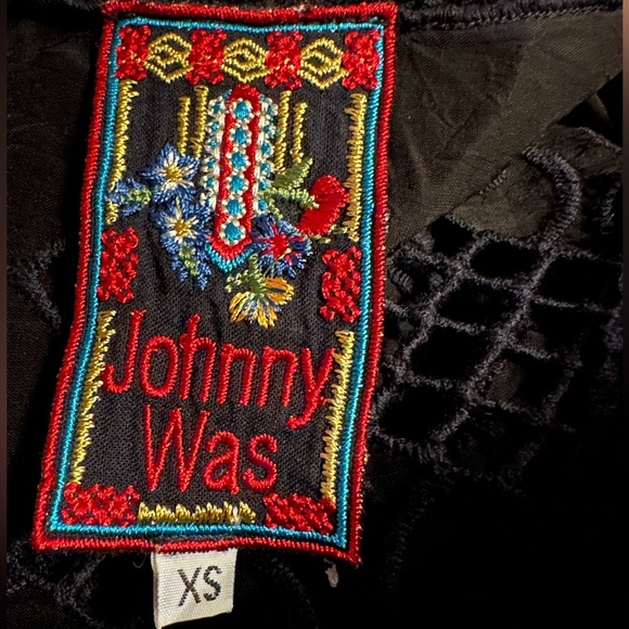 Johnny Was black longsleeve blouse size XS - Picture 9 of 10